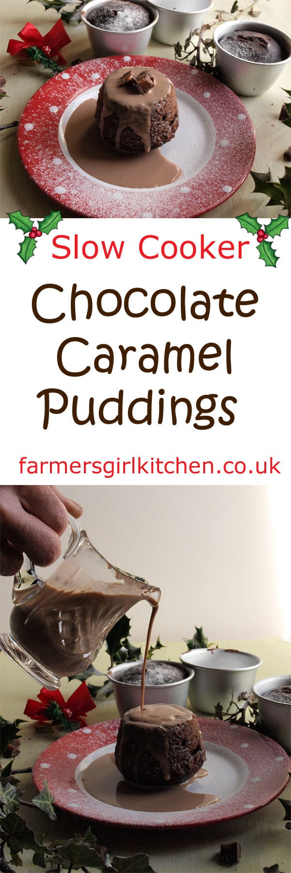 Slow Cooker Chocolate Caramel Puddings Farmersgirl Kitchen