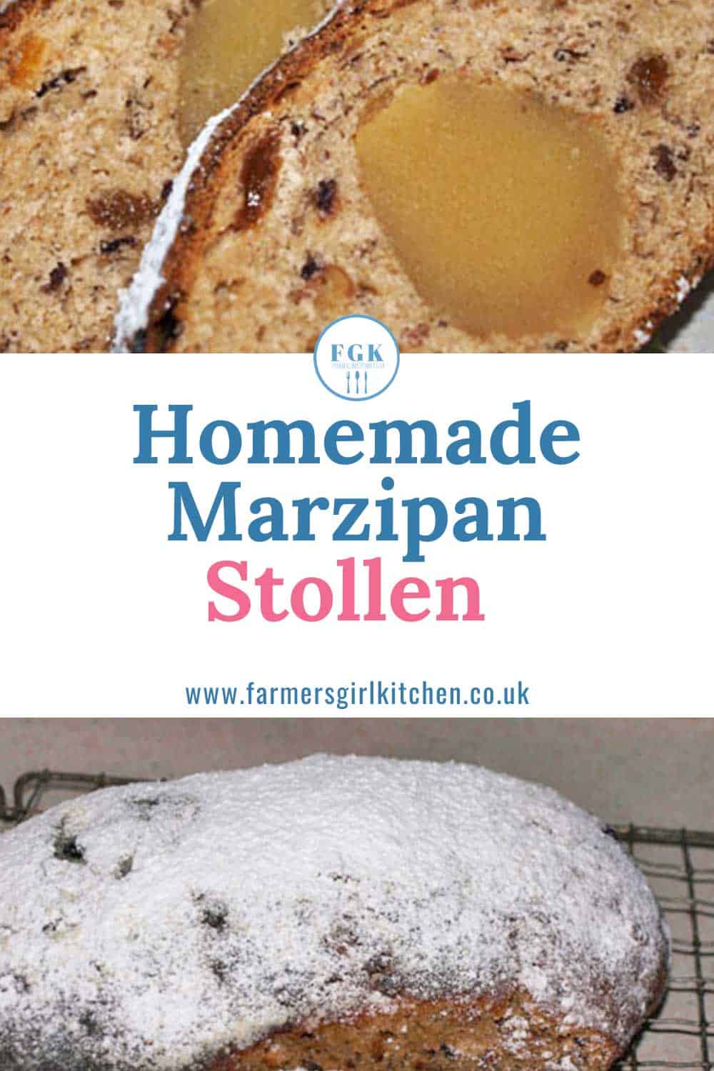 Homemade Marzipan Stollen - Farmersgirl Kitchen