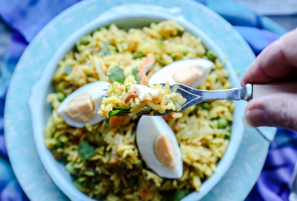 Easy Smoked Mackerel Kedgeree - Farmersgirl Kitchen