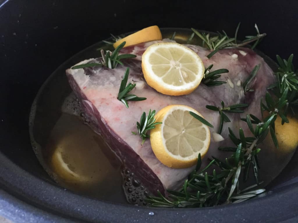 Lamb, Slow Cooked with Rosemary, Garlic and Lemon - Farmersgirl Kitchen