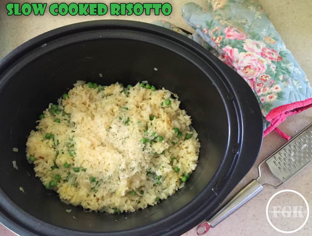 Slow Cooker Risotto May Slow Cooked Challenge Farmersgirl Kitchen