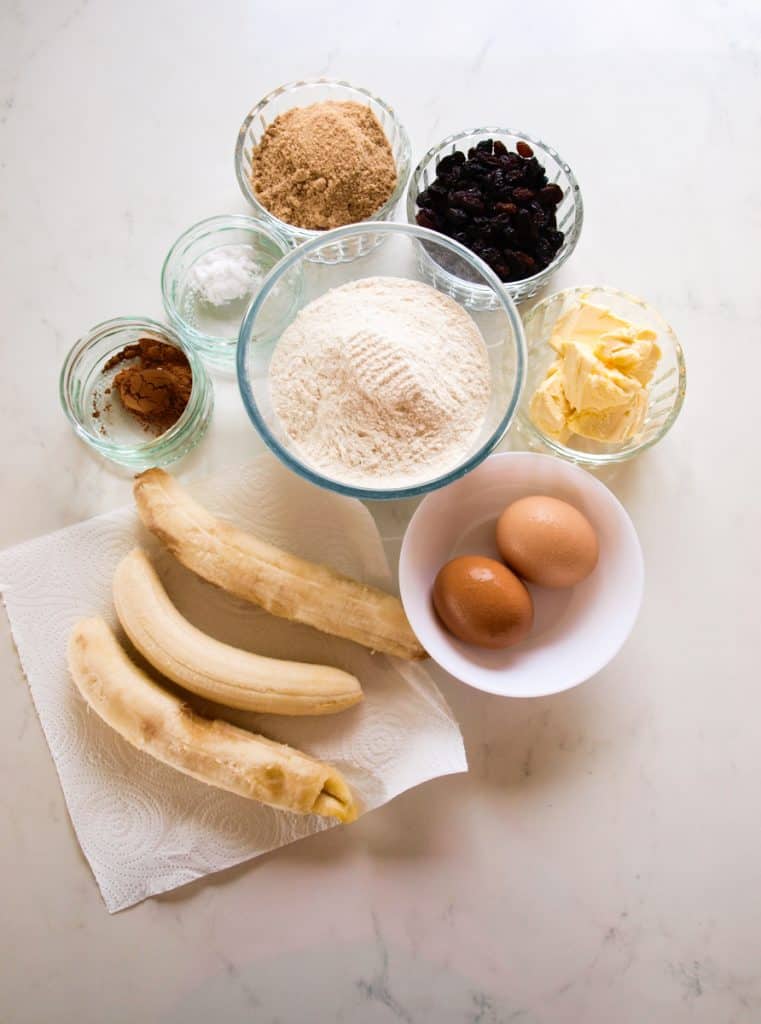 All the ingredients for Brilliant Blender Banana Bread