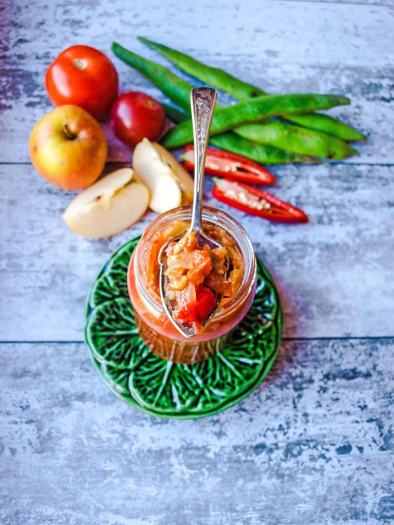 Runner Bean Chutney with Tomato & Chilli - Farmersgirl Kitchen