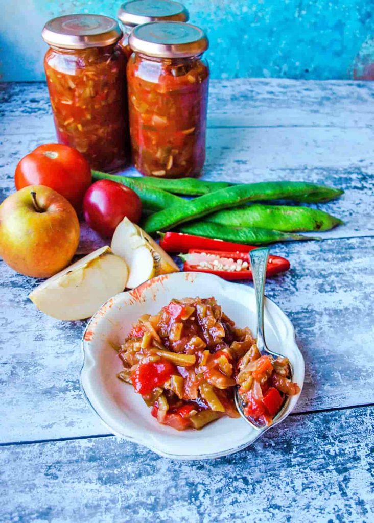 Runner Bean Chutney with Tomato & Chilli - Farmersgirl Kitchen