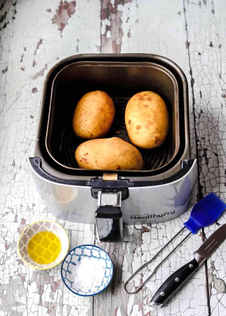 Air Fryer Baked Potatoes - Farmersgirl Kitchen