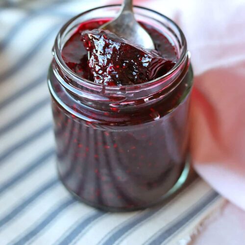 Low Sugar Blueberry & Raspberry Jam - Farmersgirl Kitchen