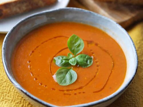 Courgette Tomato and Basil Soup Recipe