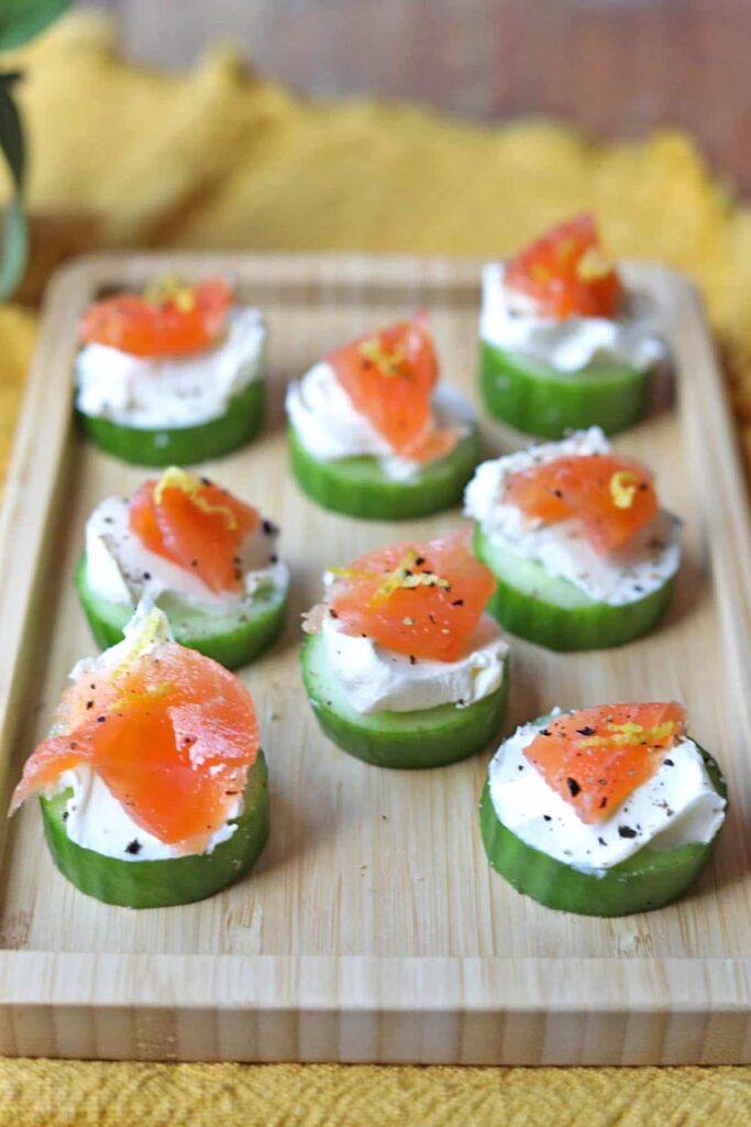 Cucumber Bites with Smoked Salmon - Farmersgirl Kitchen