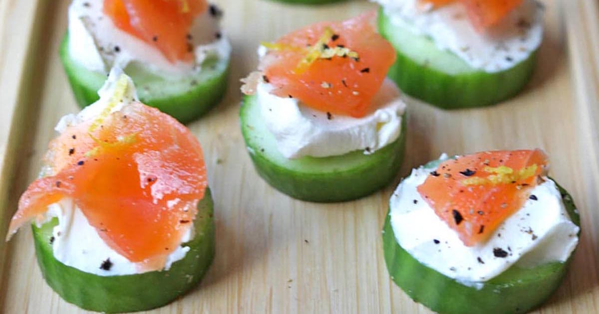 Cucumber Bites with Smoked Salmon - Farmersgirl Kitchen